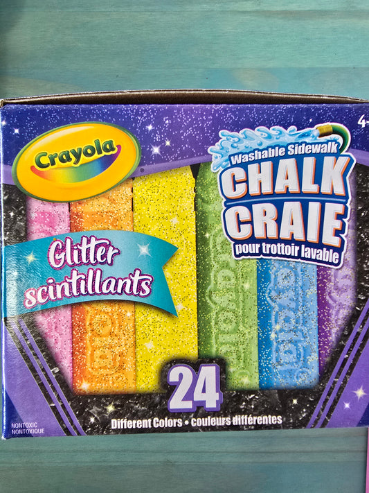 Crayola Glitter Sidewalk Chalk - Vibrant Colors
